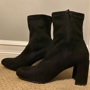 Black Sock Heeled Boots